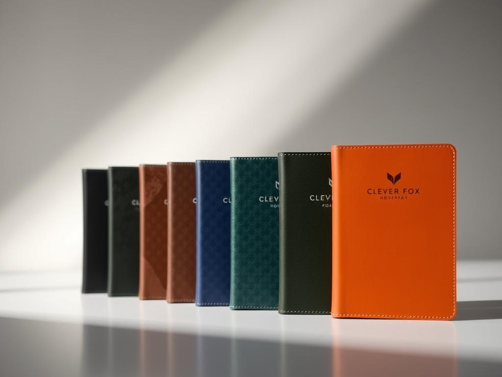 Multiple color options of the Clever Fox Notary Journal