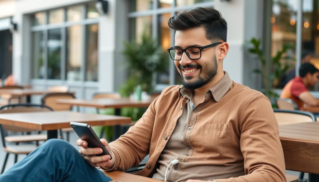 Professional confidently working remotely with power bank